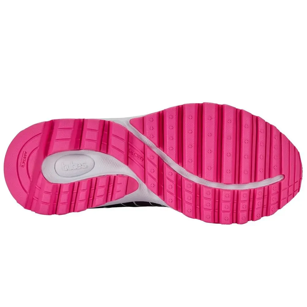 K-SWISS WOMEN'S TUBES 200 TRAINING SHOE, BLACK/NEON PINK, 8.5 W